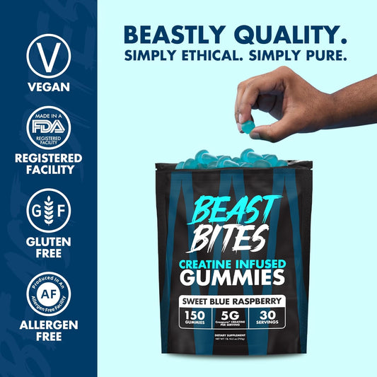 Llegaron las gomitas BEAST BITES — poder puro en cada bocado, deliciosas y fáciles de tomar. 💪