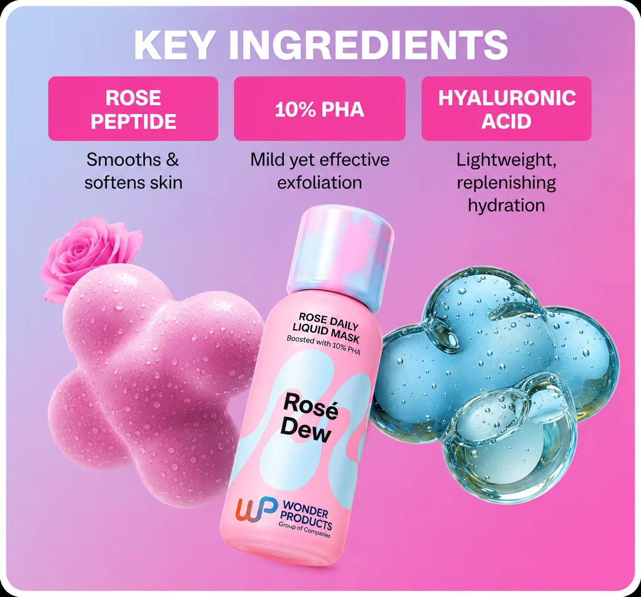 Exfolia e hidrata en segundos con Flora Glow Rose Liquid Mask ✨