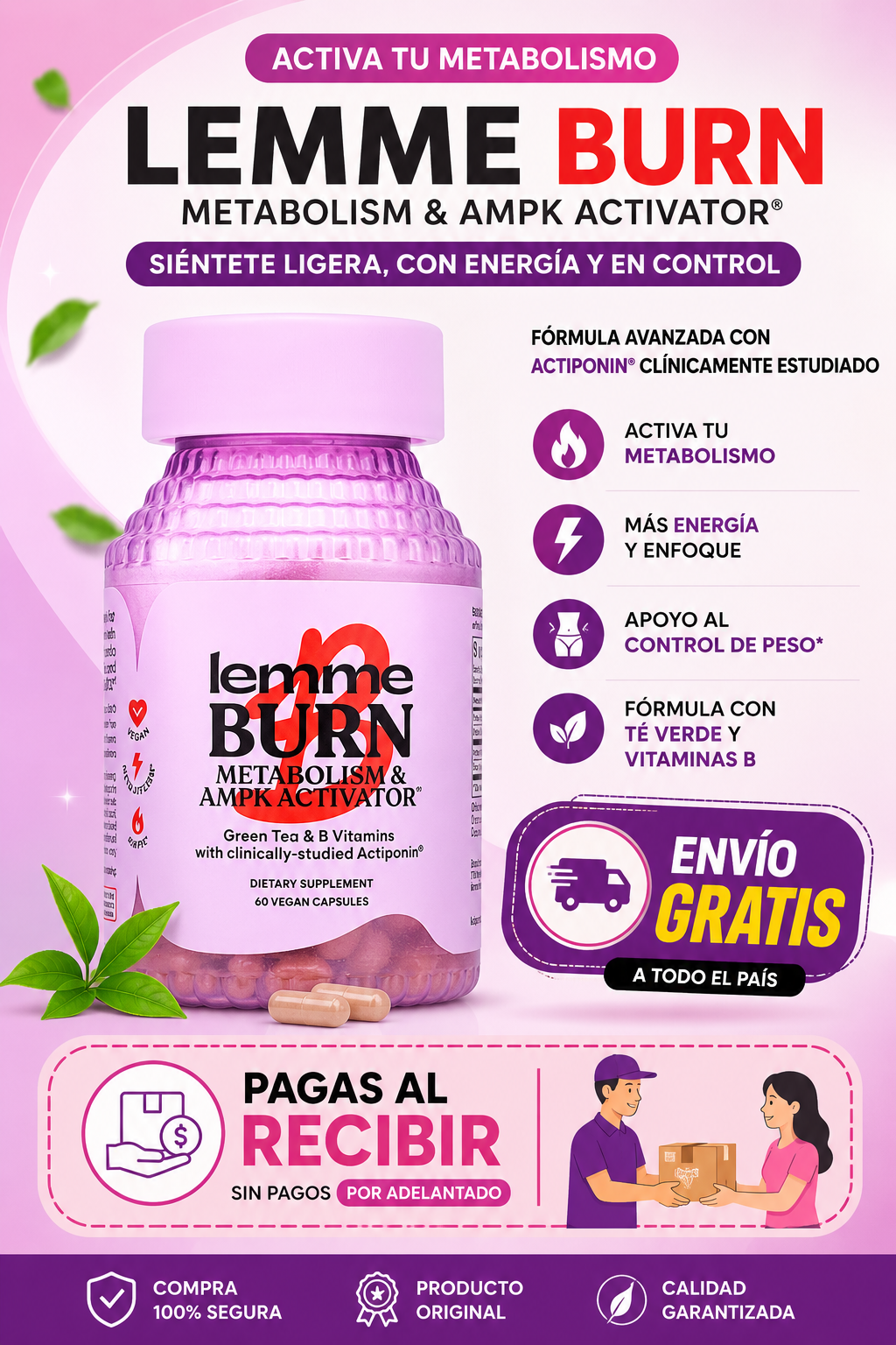 🔥 COMBO TRANSFORMACIÓN TOTAL: LEMME BURN + DEOS ORIGINALES.