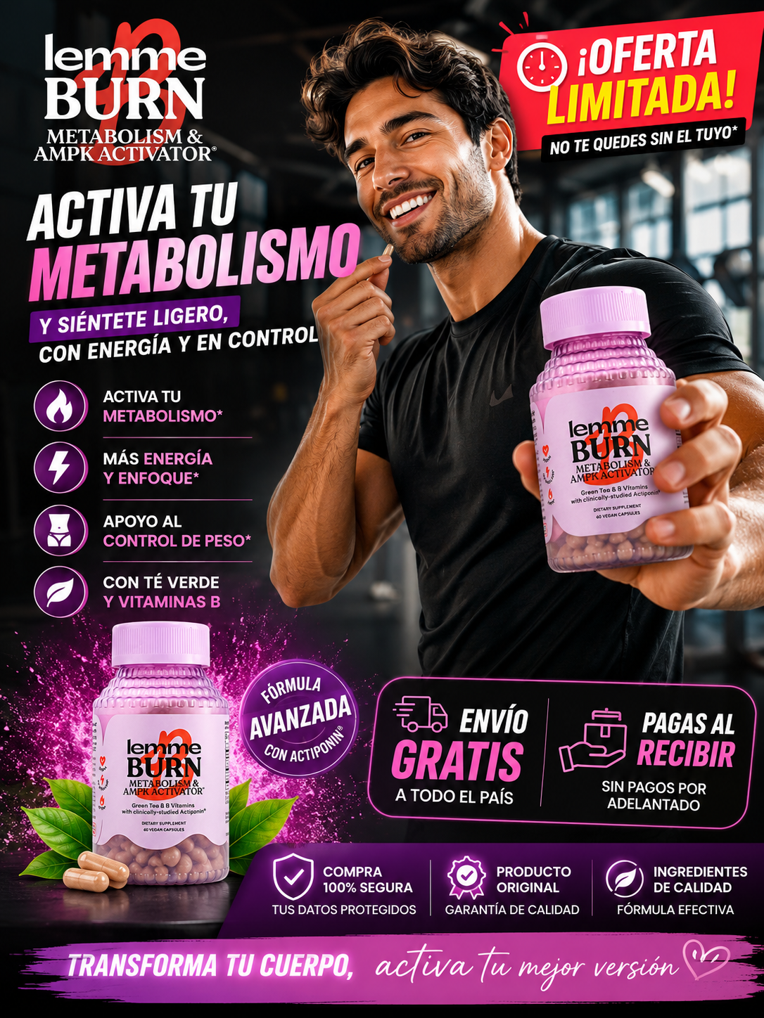 🔥 COMBO TRANSFORMACIÓN TOTAL: LEMME BURN + DEOS ORIGINALES.