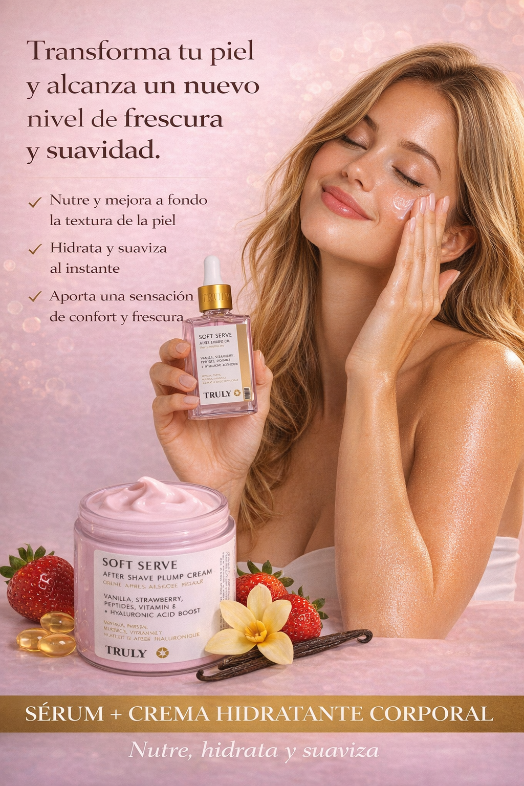 EL 2X1 QUE TU PIEL NECESITA!!  Truly Crema + Truly Serum Fresa 🍓✨