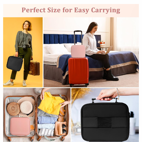 ESTUCHE DE COSMÉTICOS CON ESPEJO LED RECARGABLE , (3 ajustes de color) TU BELLEZA SIEMPRE REFINADA!